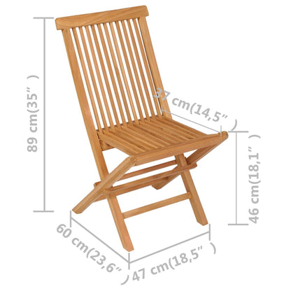 vidaXL Ensemble de salle à manger de jardin 5 pcs en teck massif