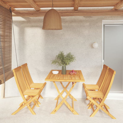 vidaXL Ensemble de salle à manger de jardin 5 pcs en teck massif