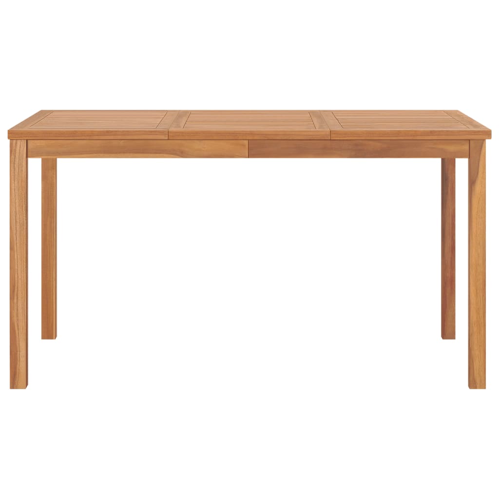 vidaXL 5-teiliges Garten-Ess-Set 140 x 80 cm Massivholz Teak