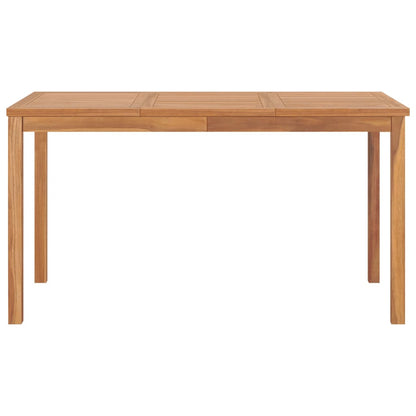 vidaXL 5-teiliges Garten-Ess-Set 140 x 80 cm Massivholz Teak