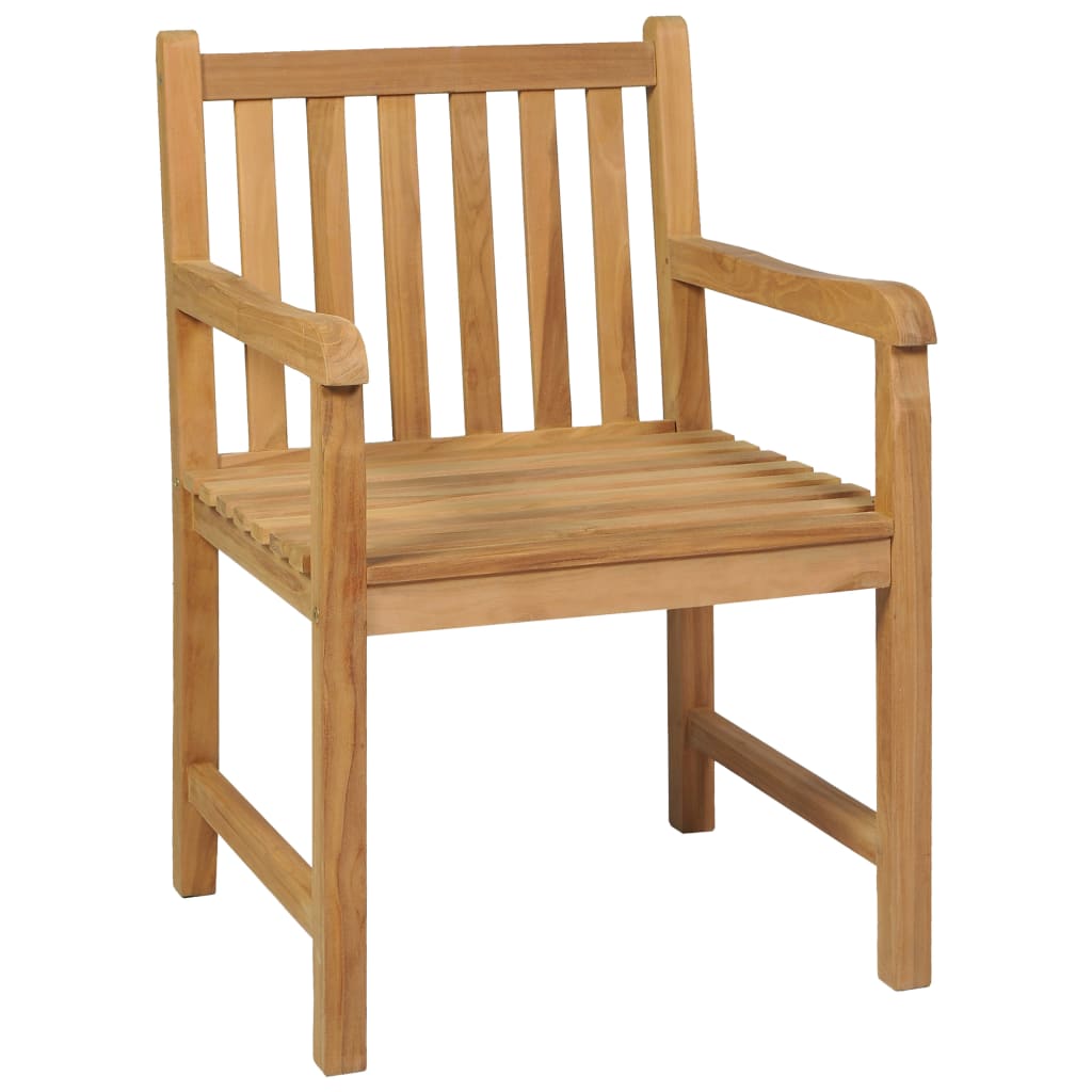 vidaXL 5-teiliges Garten-Ess-Set 140 x 80 cm Massivholz Teak