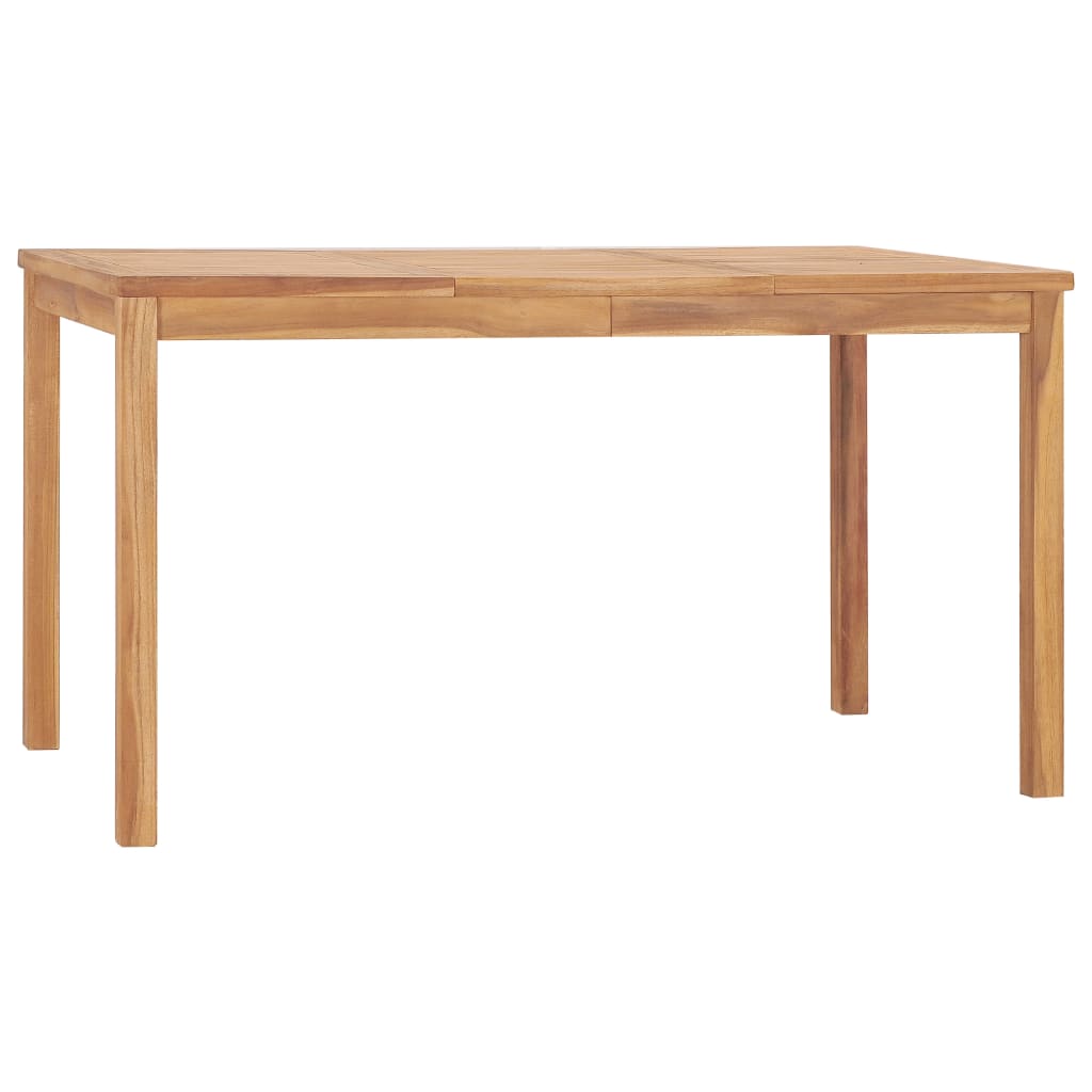 vidaXL 5-teiliges Garten-Ess-Set 140 x 80 cm Massivholz Teak