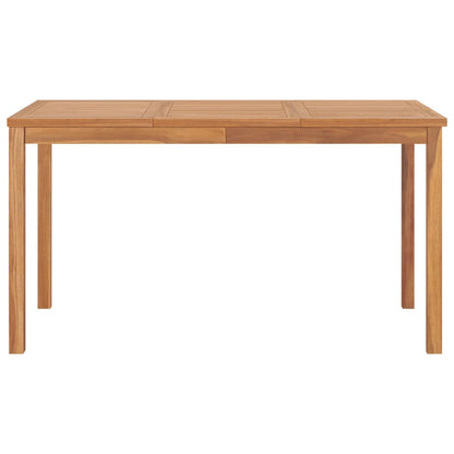 vidaXL 5-teiliges Garten-Ess-Set 140 x 80 cm Massivholz Teak