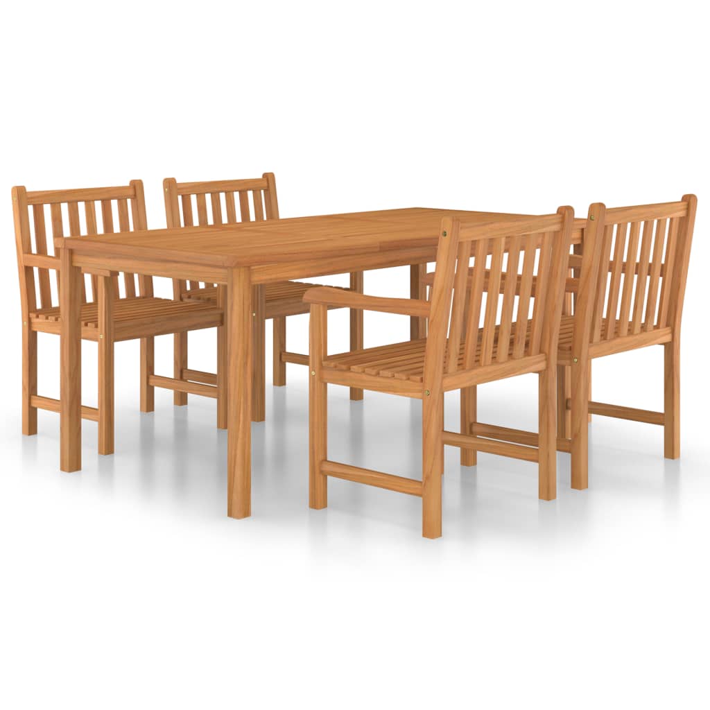 vidaXL Ensemble de salle à manger de jardin 5 pcs 180 x 90 cm Bois de teck massif