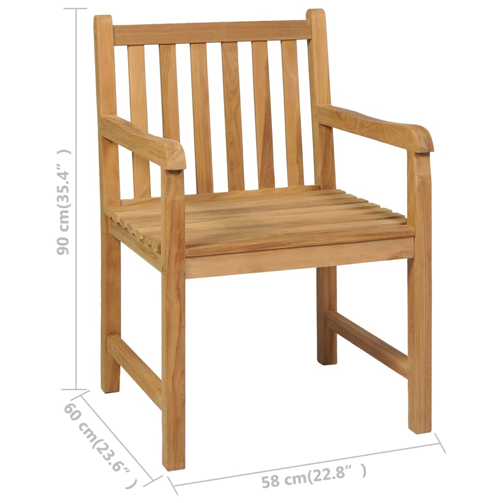 vidaXL Ensemble de salle à manger de jardin 5 pcs 180 x 90 cm Bois de teck massif