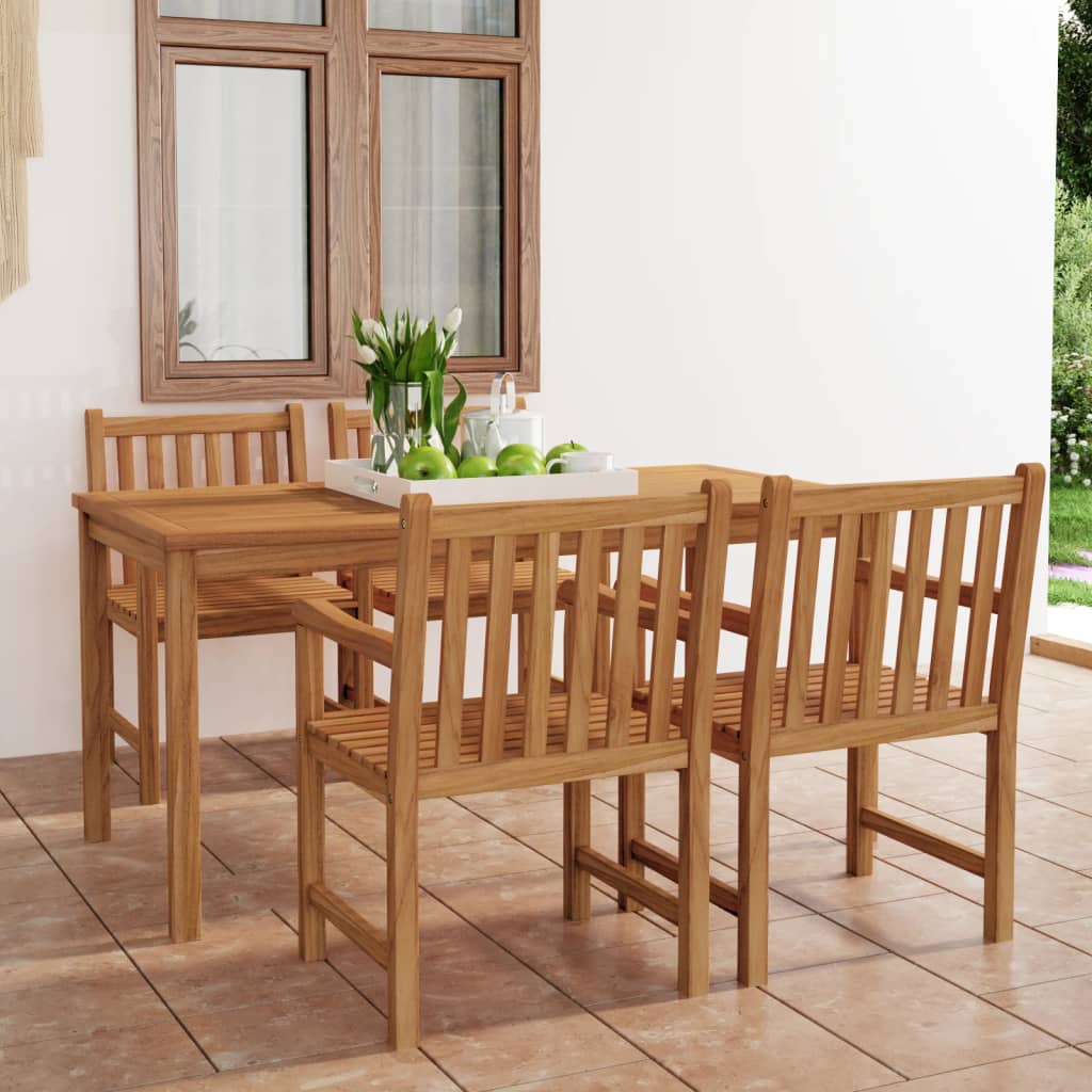 vidaXL Ensemble de salle à manger de jardin 5 pcs 180 x 90 cm Bois de teck massif