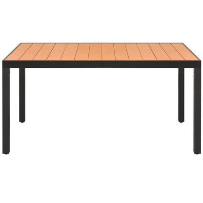 vidaXL 7-tlg. Garten-Essgruppe PVC Rattan Schwarz und Braun