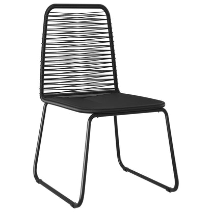 vidaXL 7-tlg. Garten-Essgruppe PVC Rattan Schwarz und Braun