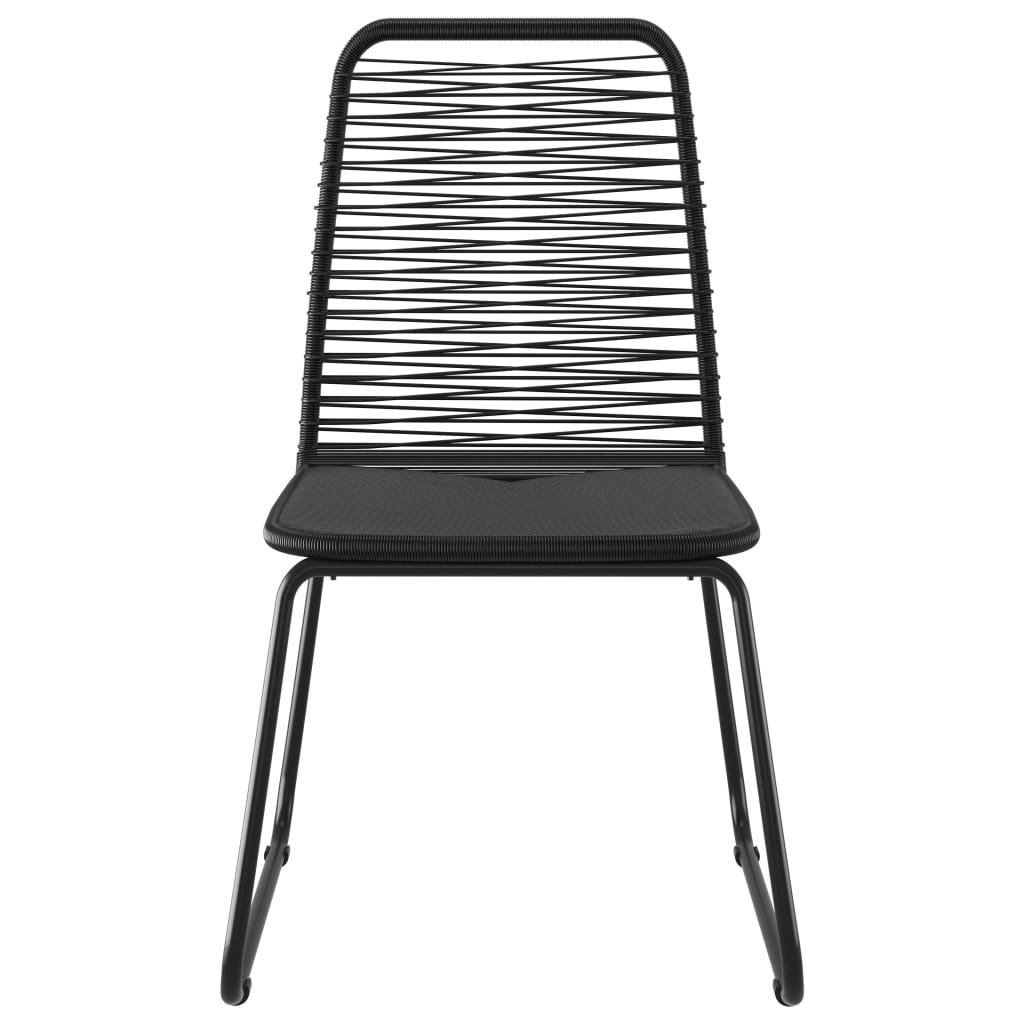 vidaXL 7-tlg. Garten-Essgruppe PVC Rattan Schwarz und Braun