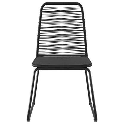 vidaXL 7-tlg. Garten-Essgruppe PVC Rattan Schwarz und Braun