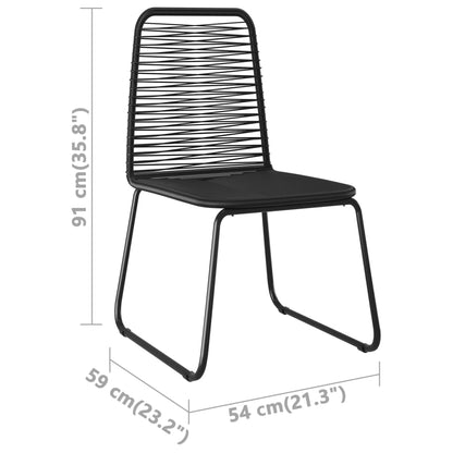 vidaXL 7-tlg. Garten-Essgruppe PVC Rattan Schwarz und Braun