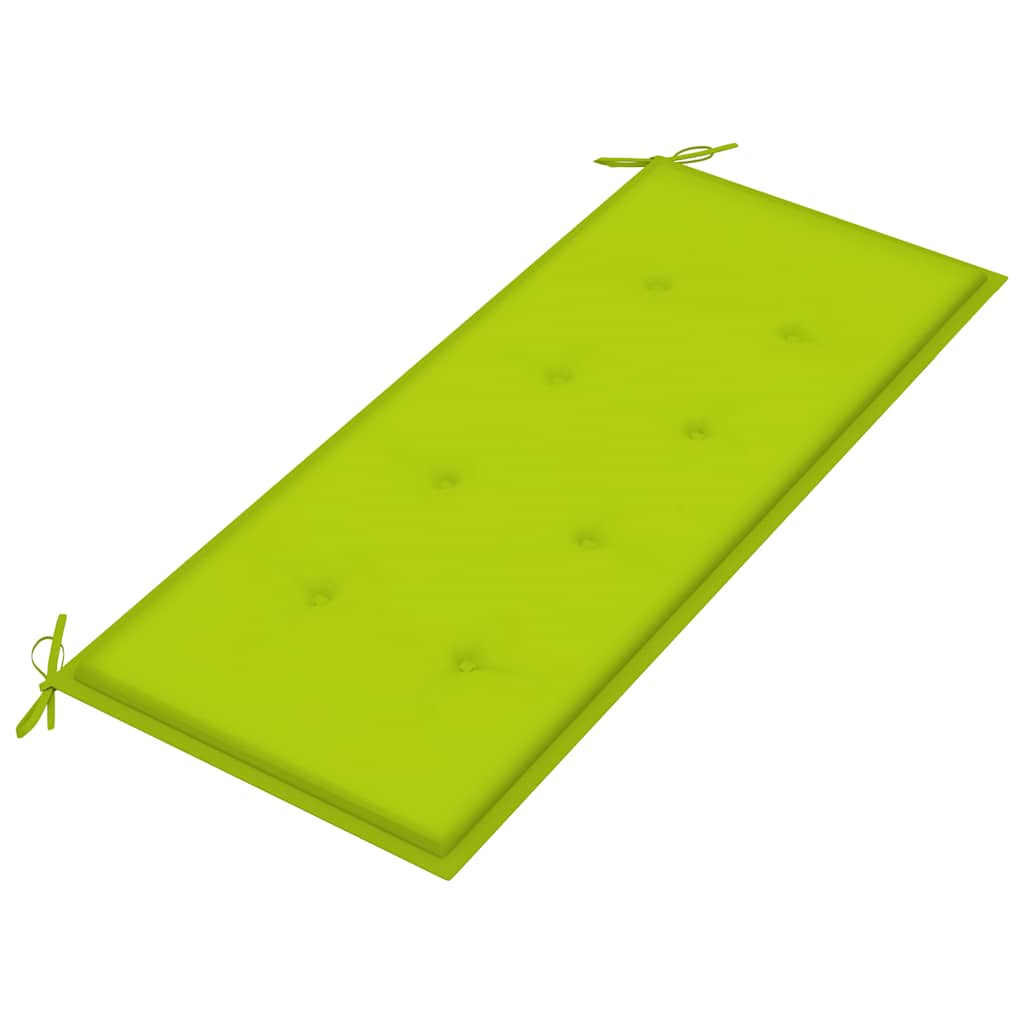 vidaXL 2-Sitzer-Gartenbank mit Auflage 120 cm Massivholz Eukalyptus