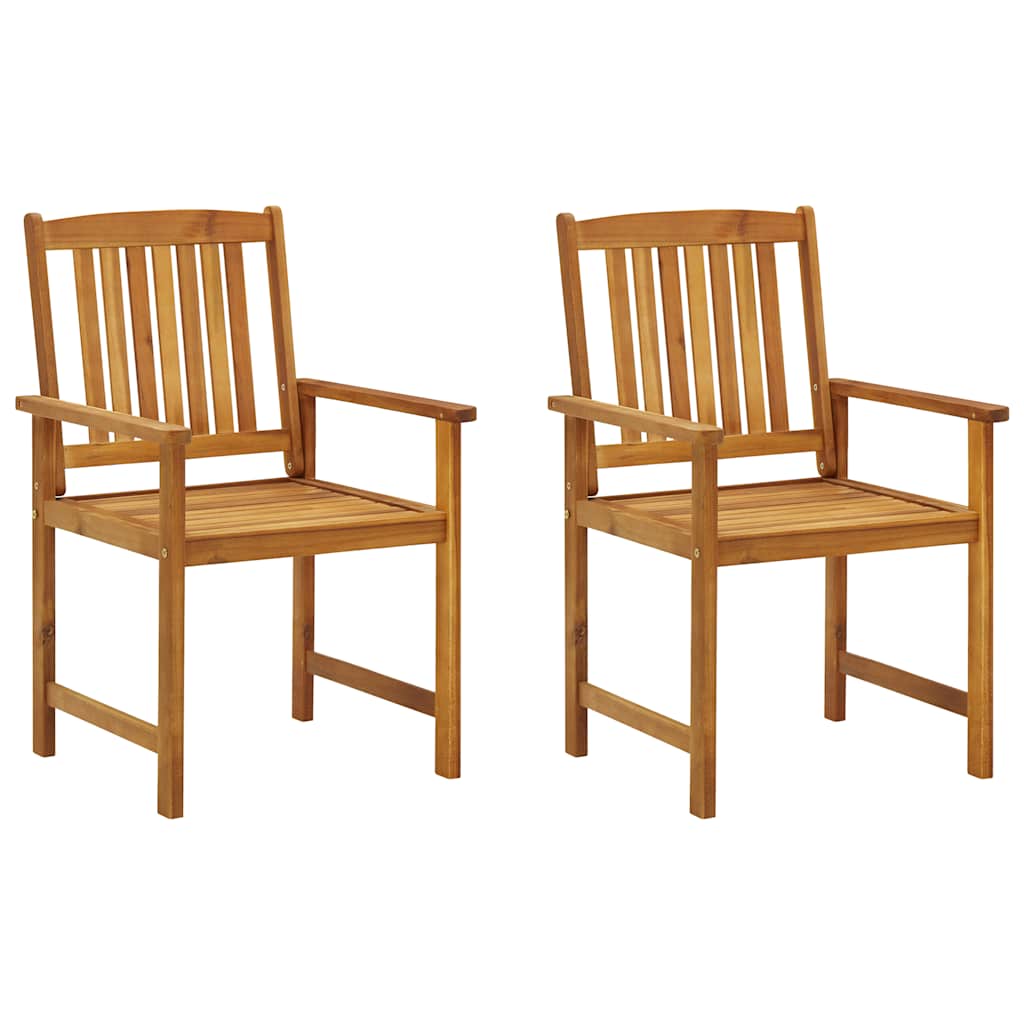 vidaXL Chaises de jardin avec coussins 2 pcs. Bois d'acacia massif