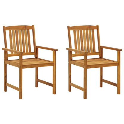 vidaXL Chaises de jardin avec coussins 2 pcs. Bois d'acacia massif