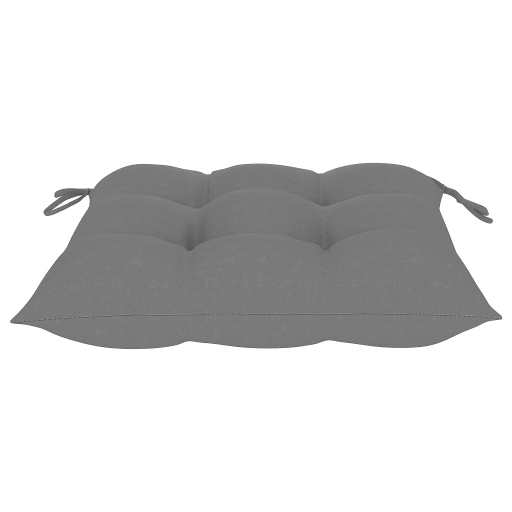 vidaXL Gartenstühle mit Kissen 2 Stk. Massivholz Akazie