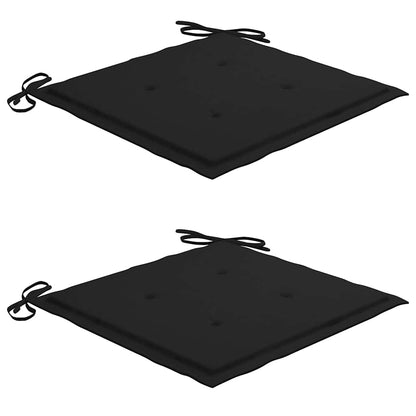 vidaXL Gartenstühle mit Kissen 2 Stk. Grau Massivholz Akazie