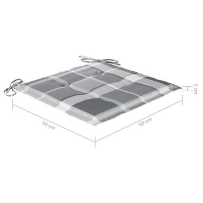 vidaXL Gartenstühle mit Kissen 2 Stk. Grau Massivholz Akazie