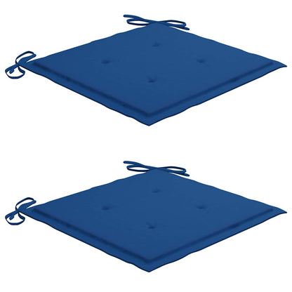 vidaXL Chaises de jardin avec coussins 2 pcs. Bois de teck massif et acier