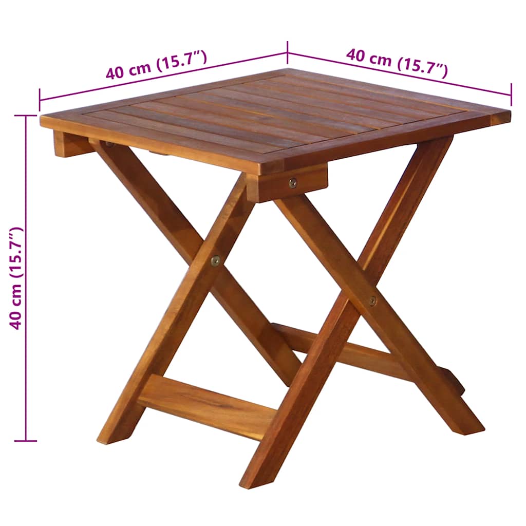 vidaXL Sonnenliege mit Tisch und Auflage Massivholz Akazie