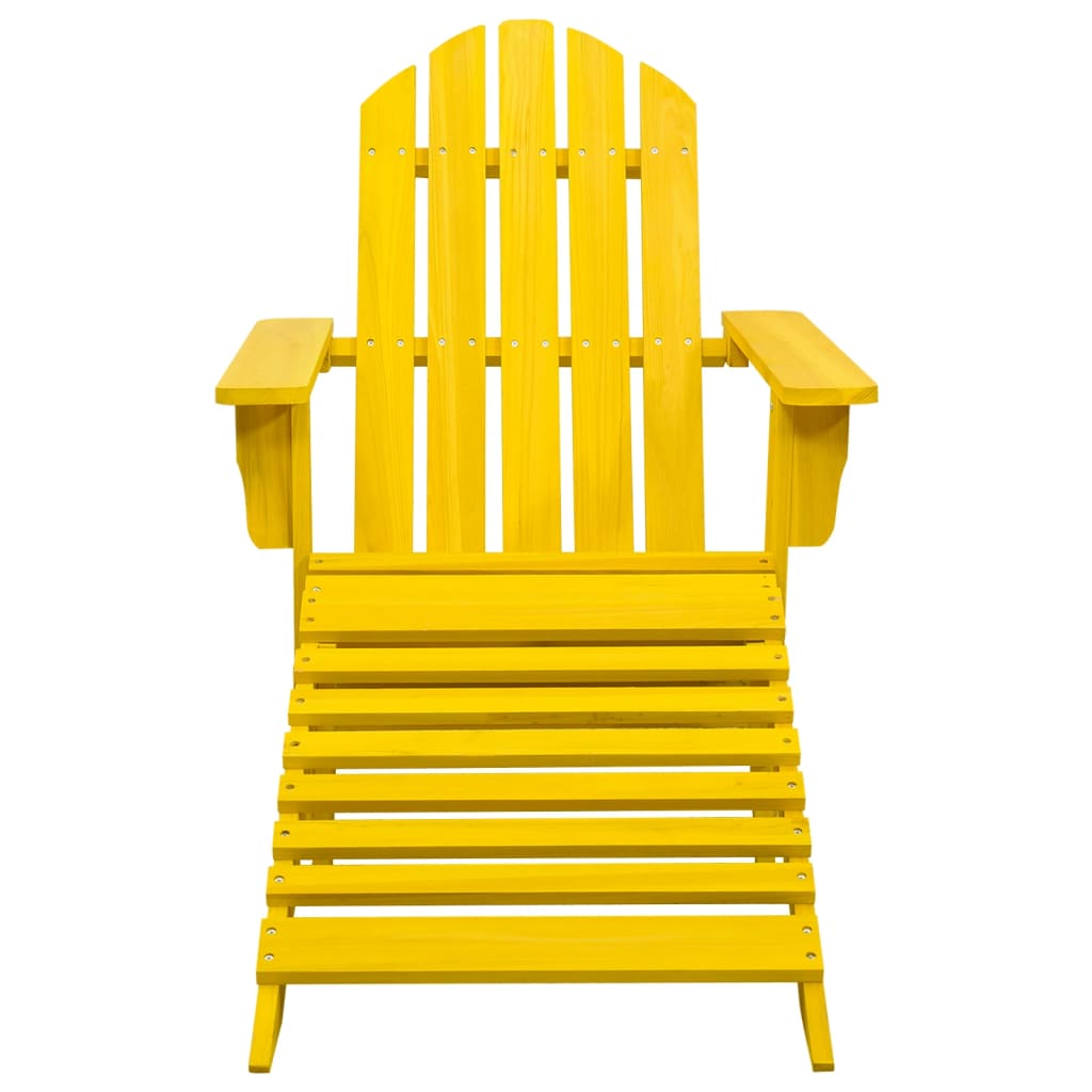 vidaXL Adirondack-Gartenstuhl mit Fußteil Massivholz Tanne Gelb