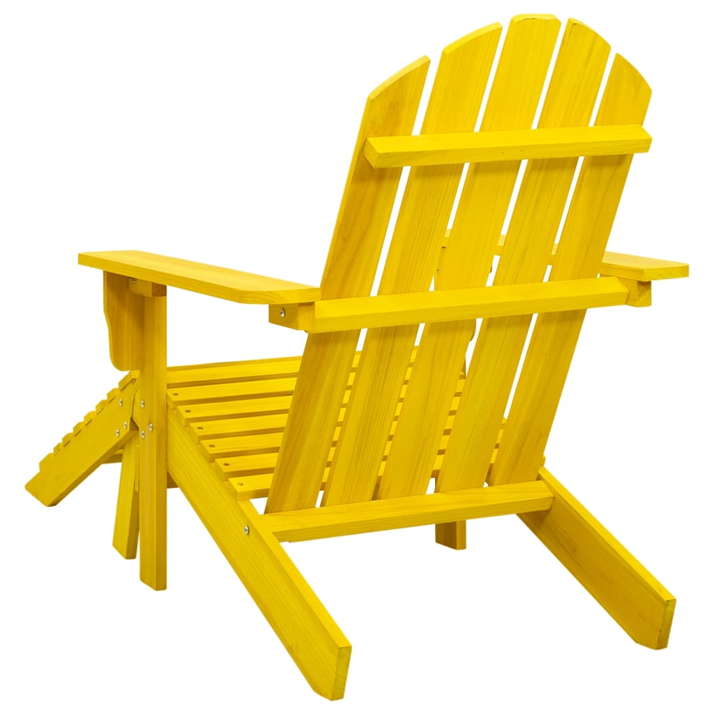 vidaXL Adirondack-Gartenstuhl mit Fußteil Massivholz Tanne Gelb