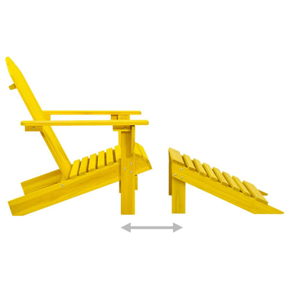 vidaXL Adirondack-Gartenstuhl mit Fußteil Massivholz Tanne Gelb