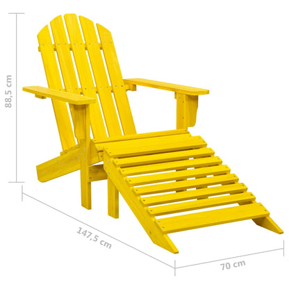 vidaXL Adirondack-Gartenstuhl mit Fußteil Massivholz Tanne Gelb