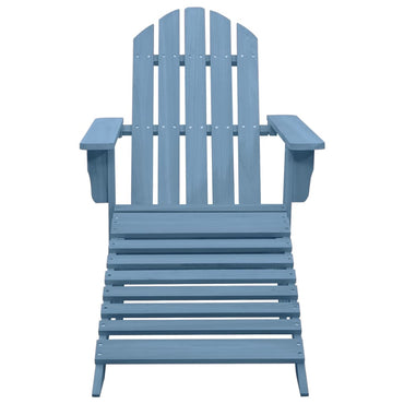 vidaXL Adirondack-Gartenstuhl mit Fußteil Massivholz Tanne Blau