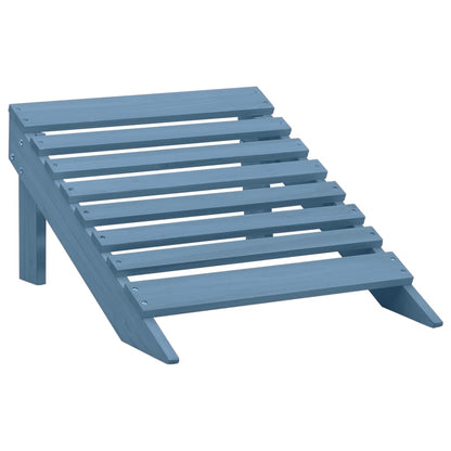 vidaXL Adirondack-Gartenstuhl mit Fußteil Massivholz Tanne Blau