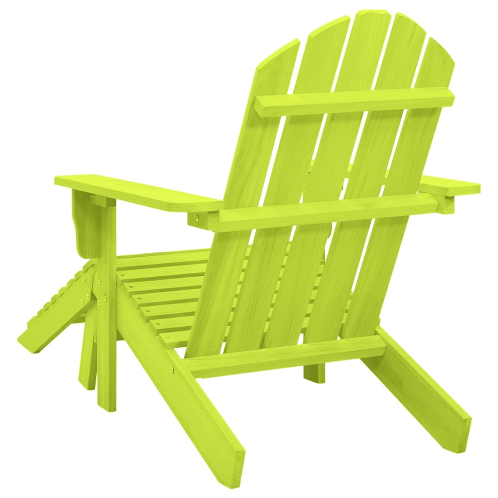 vidaXL Adirondack-Gartenstuhl mit Fußteil Massivholz Tanne Grün