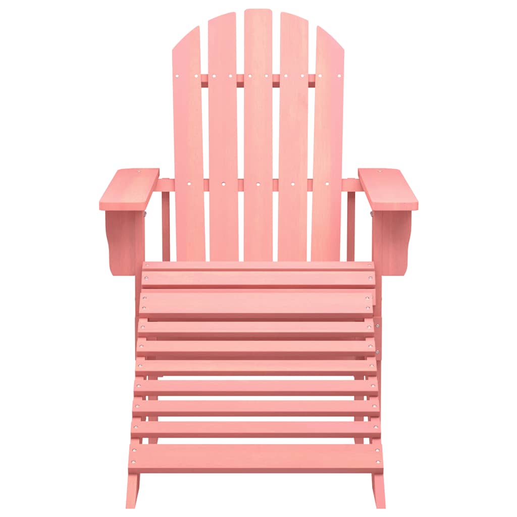 vidaXL Adirondack-Gartenstuhl mit Fußteil Massivholz Tanne Rosa