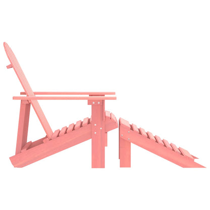 vidaXL Adirondack-Gartenstuhl mit Fußteil Massivholz Tanne Rosa