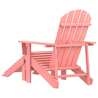 vidaXL Adirondack-Gartenstuhl mit Fußteil Massivholz Tanne Rosa