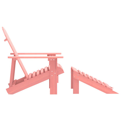 vidaXL Adirondack-Gartenstuhl mit Fußteil Massivholz Tanne Rosa