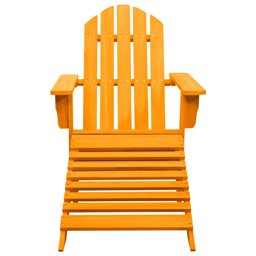 vidaXL Adirondack-Gartenstuhl mit Fußteil Massivholz Tanne Orange