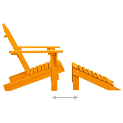 vidaXL Adirondack-Gartenstuhl mit Fußteil Massivholz Tanne Orange