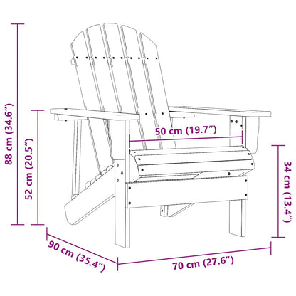 vidaXL Adirondack-Gartenstuhl Massivholz Tanne Rosa