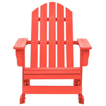vidaXL Adirondack-Schaukelstuhl Massivholz Tanne Rot