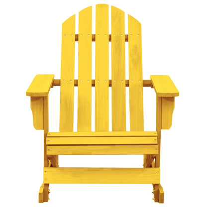 vidaXL Adirondack-Schaukelstuhl Massivholz Tanne Gelb
