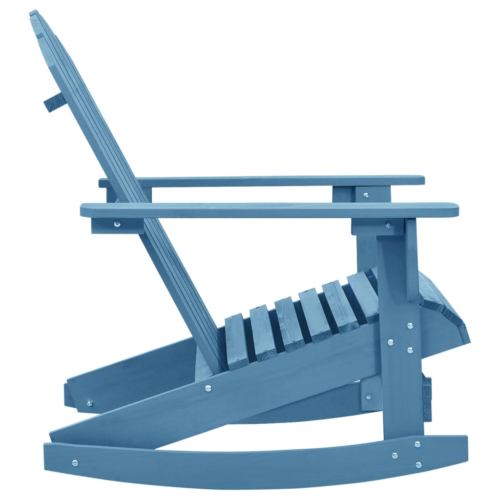 vidaXL Adirondack-Schaukelstuhl Massivholz Tanne Blau