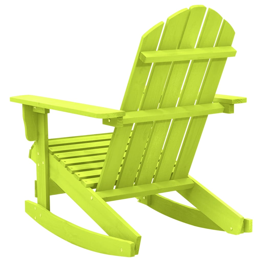 vidaXL Adirondack-Schaukelstuhl Massivholz Tanne Grün