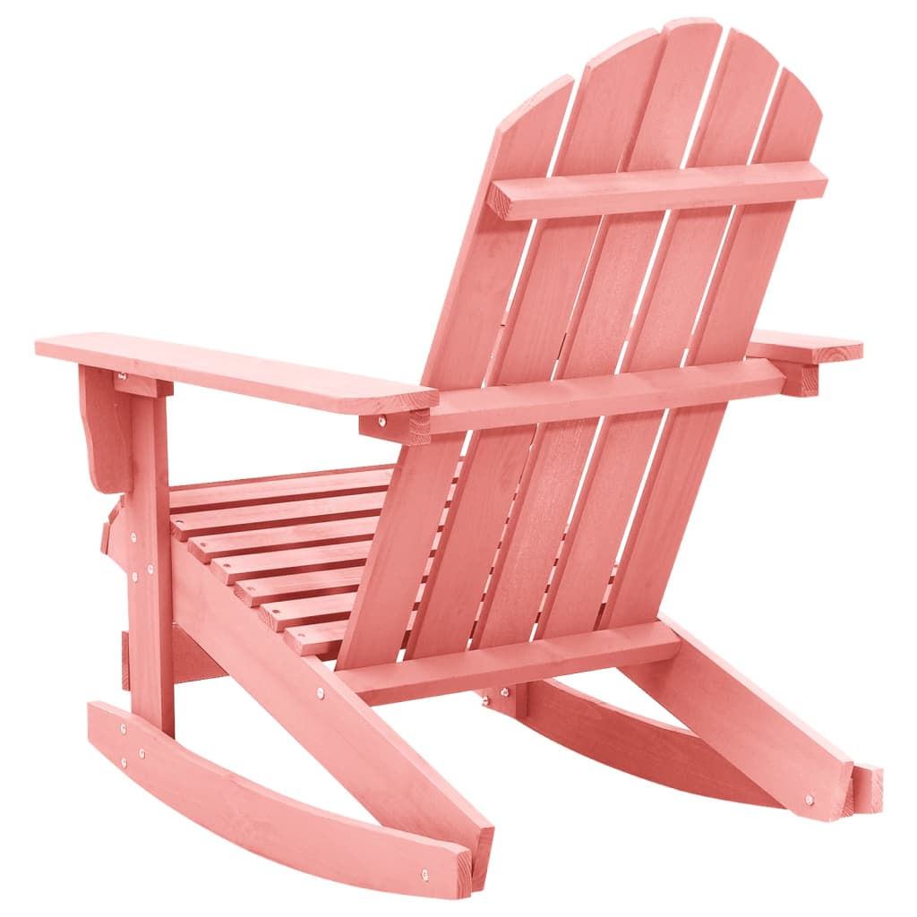 vidaXL Adirondack-Schaukelstuhl Massivholz Tanne Rosa
