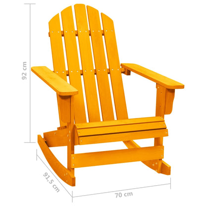 vidaXL Adirondack-Schaukelstuhl Massivholz Tanne Orange
