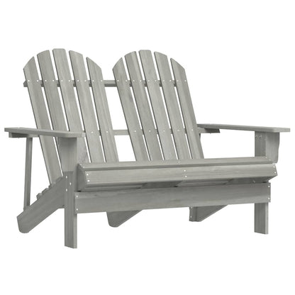 vidaXL Banc de jardin Adirondack 2 places en sapin massif gris