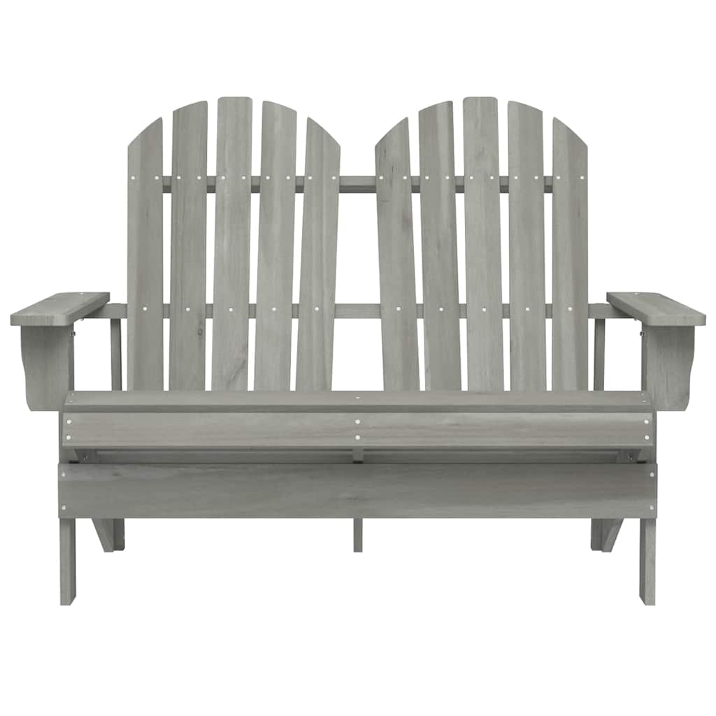 vidaXL Banc de jardin Adirondack 2 places en sapin massif gris