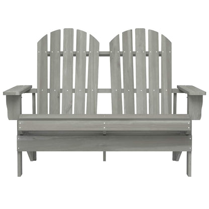 vidaXL Banc de jardin Adirondack 2 places en sapin massif gris
