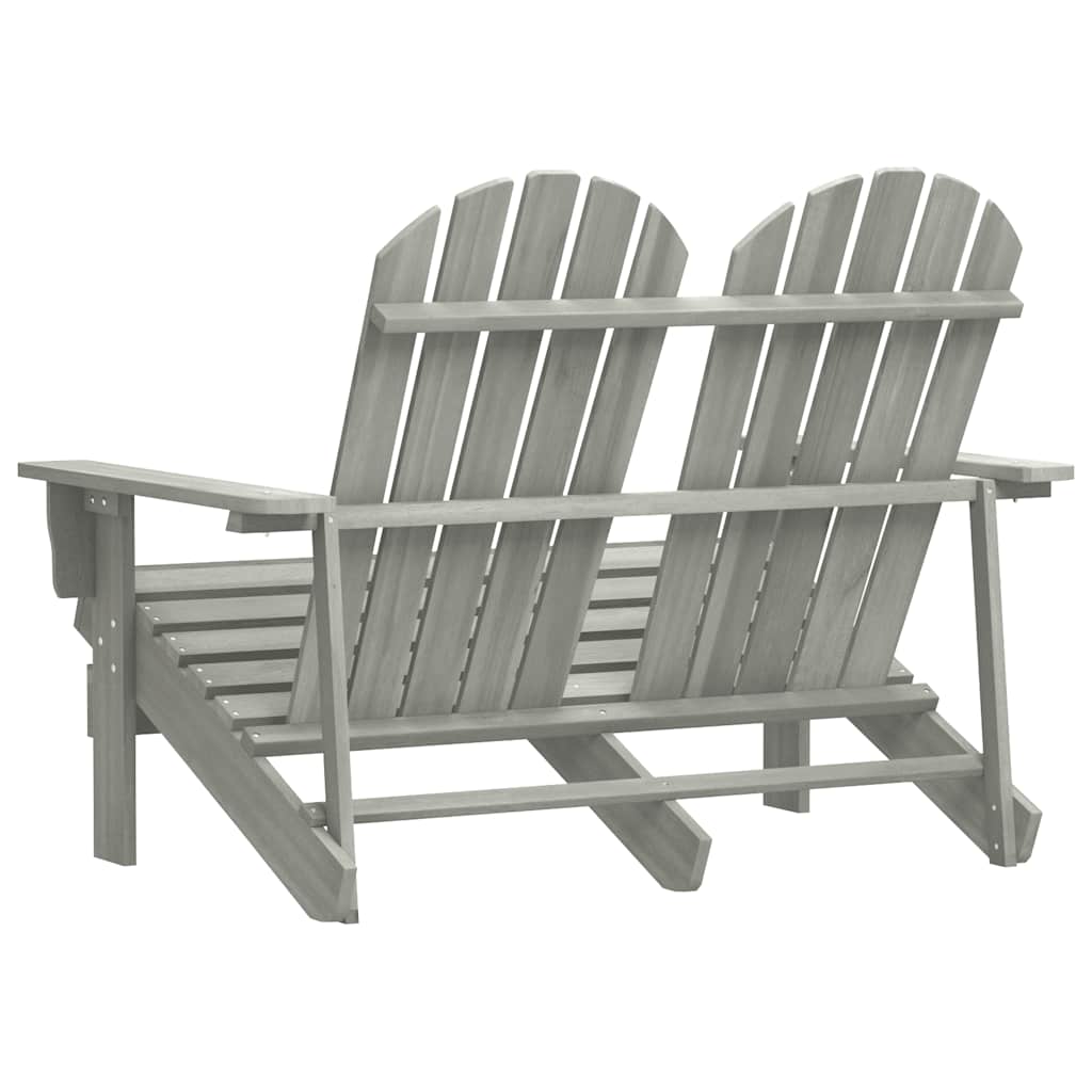 vidaXL Banc de jardin Adirondack 2 places en sapin massif gris