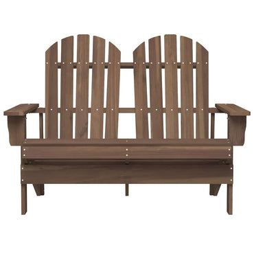 vidaXL Adirondack-Gartenbank 2-Sitzer Massivholz Tanne Braun