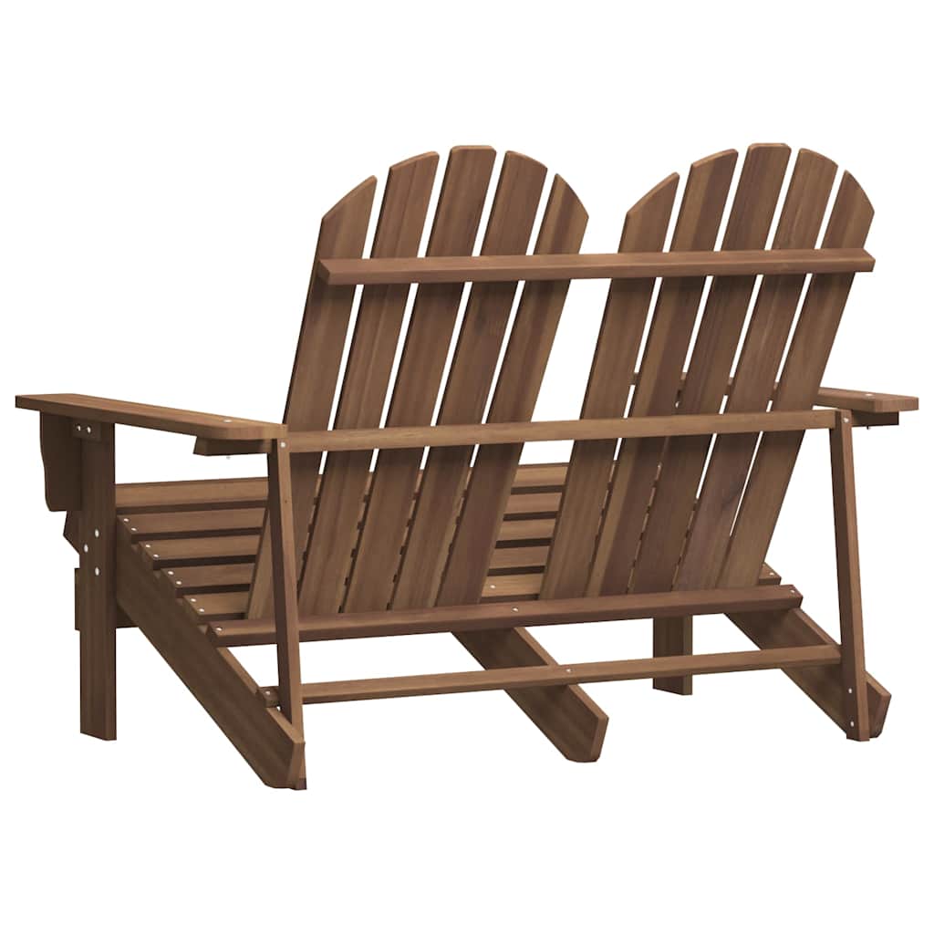 vidaXL Adirondack-Gartenbank 2-Sitzer Massivholz Tanne Braun