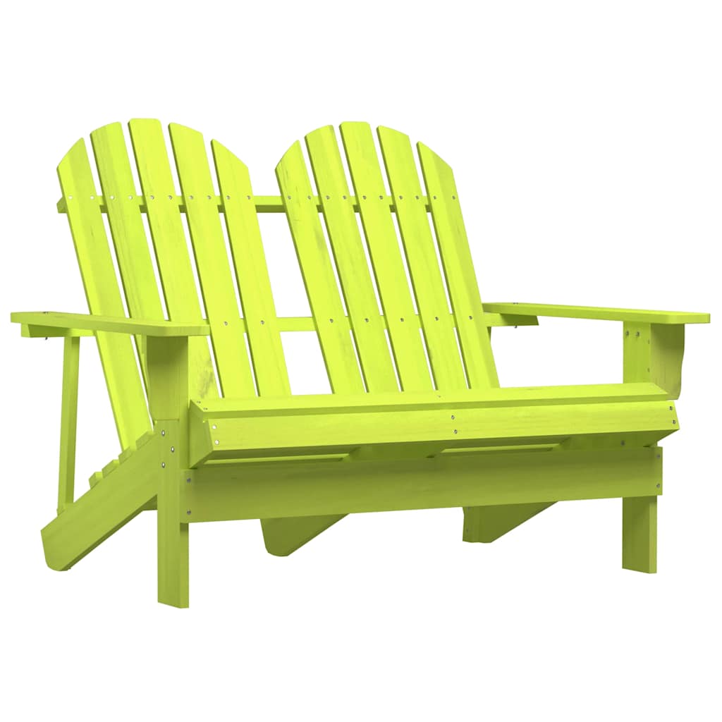 vidaXL Adirondack-Gartenbank 2-Sitzer Massivholz Tanne Grün